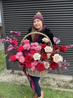 Kosz kwiatowy Miłosny List