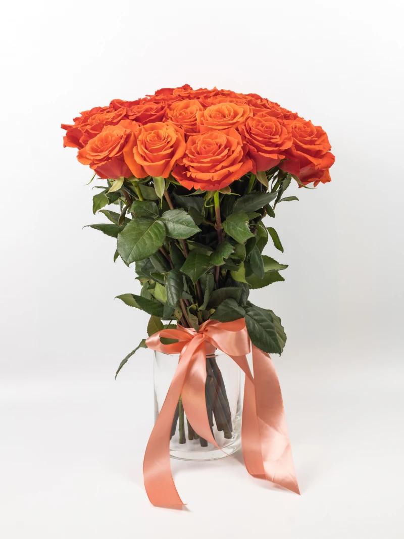Bukiet z Pomarańczowych Róż