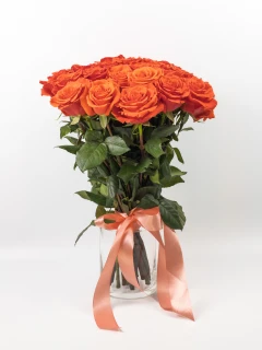 Bukiet z Pomarańczowych Róż