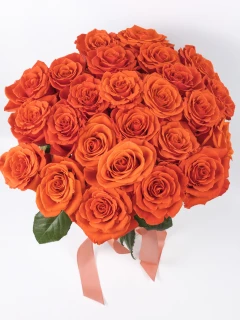 Bukiet z Pomarańczowych Róż