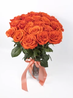 Bukiet z Pomarańczowych Róż